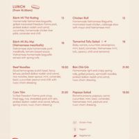 Menu at Mr. T's in Onehunga