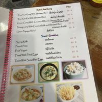 The Menu  at Saifon Guesthouse in Ayutthaya