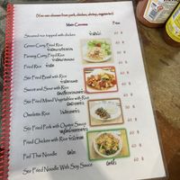The menu   at Saifon Guesthouse in Ayutthaya