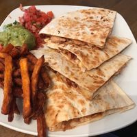 Vegan cheese and jackfruit quesadilla  at Times Square  in Devizes
