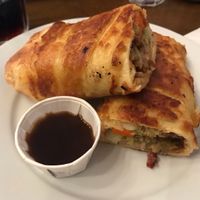 Vegetarian nut roast Yorkshire pudding wrap at Times Square  in Devizes