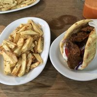 Soya gyros and chips  at The Others in Athens