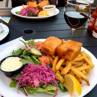 Vegan phish and chips   at The Rhino in Toronto