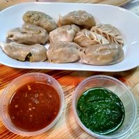 Veg momos at The MoMo Pot in North London