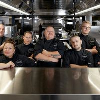 The Kitchen Team with Chef Helmut Thaler at Frederick in Ruggell