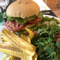 Veggie hamburguesa  at Madeley in Trinidad