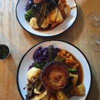 Seitan lamn roast at The Roundhill in Brighton