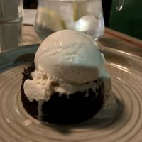 Molton chocolate dessert at The Roundhill in Brighton