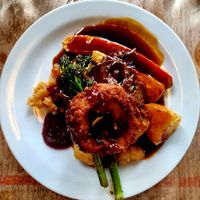 Seitan brisket. at The Roundhill in Brighton