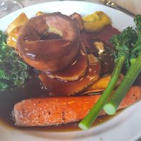 Sunday roast with seitan chicken at The Roundhill in Brighton