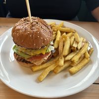 Burger  at The Roundhill in Brighton