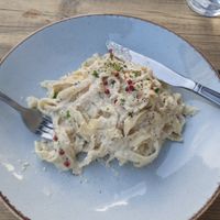 Pasta al Cashew at The Roundhill in Brighton