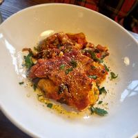 Parmegiana con bechamel, delicioso. at The Roundhill in Brighton