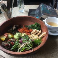 Huge, delicious and fresh Buddha Bowl at The Roundhill in Brighton