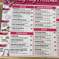 Menu  at Ying Ying's Kitchen in Koh Phangan
