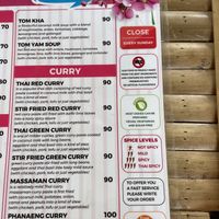 Menu   at Ying Ying's Kitchen in Koh Phangan