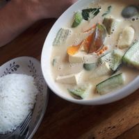 Red Curry and rice at Ying Ying's Kitchen in Koh Phangan