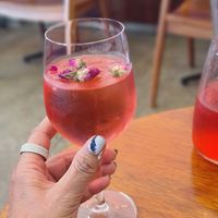 Fresh rose petals add a special touch.  at Onda in Richmond