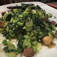 Chinese broccoli and dried bean curd  at Unit Su Vege in Philadelphia