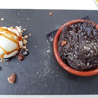 Chocolate brownie at The Hen's Teeth in Alicante