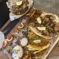 Sharing Platter with Dirty Fries  at The Hen's Teeth in Alicante