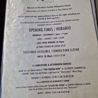 Opening hours as of August 2023 at The Hen's Teeth in Alicante