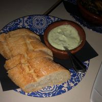 Bread with vegan aioli 😍 at The Hen's Teeth in Alicante