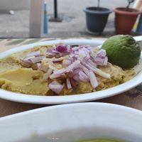 Fava with olive oil and onions (must try!) at Babis Taverna 1979 in Galatas
