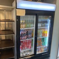 Drinks fridge   at Humbaba Falafel in Berlin