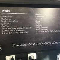 Wall menu  at SesamMe in North London