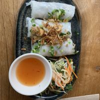 Rice roll (note the spring roll is not vegan even though it is marked vegan)  at Saigon in Zurich