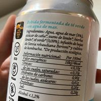 Sea water kombucha ingredients at Carrefour Bio in Madrid