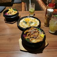 Green limonade and the food at Feel Seoul Good in Berlin