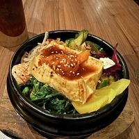 Vegan egg rice bowl #Veganuary at Feel Seoul Good in Berlin