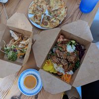 Pancake (08), Mandu Kimchi (10), Bibimbab (B3) at Feel Seoul Good in Berlin