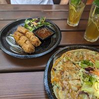 Spring rolls and pancake at Feel Seoul Good in Berlin