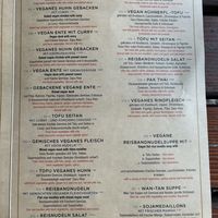 Menu  at Feel Seoul Good in Berlin