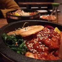 Bibimbap: Soy strips and avocado crispy pancake at Feel Seoul Good in Berlin
