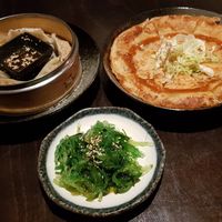 Dumplings, seaweed, and pancake (pancake was very filling!) at Feel Seoul Good in Berlin