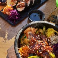 Bibimbap and sushi crazy 😋 at Feel Seoul Good in Berlin