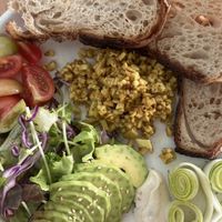 Avocado with scrambled tofu  at Indie Beach in Koh Chang
