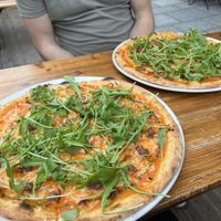 We both went large. Toppings were really generous😄  at Happiz - Monge in Paris