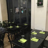 Tables inside  at Happiz - Monge in Paris
