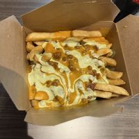 “chili cheeze fries@ at Vegan Junkie - Tavern Flower Food Truck in Fort Lauderdale