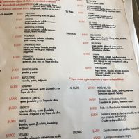 Menu at Cafe de Mayo in Coyhaique