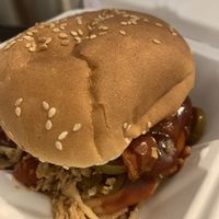 Spicy bbq chicken  at Franklin Alley Social Club in Troy