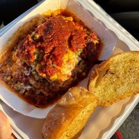 Lasagna at Dharma's in Capitola