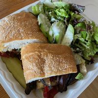 Portobello Mushroom Sandwich at Dharma's in Capitola