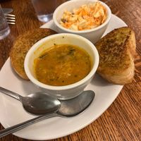 Part of the bbq tofu  at Dharma's in Capitola