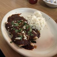 Meatless enchilada at Panchos & Gringos Deli in San Antonio